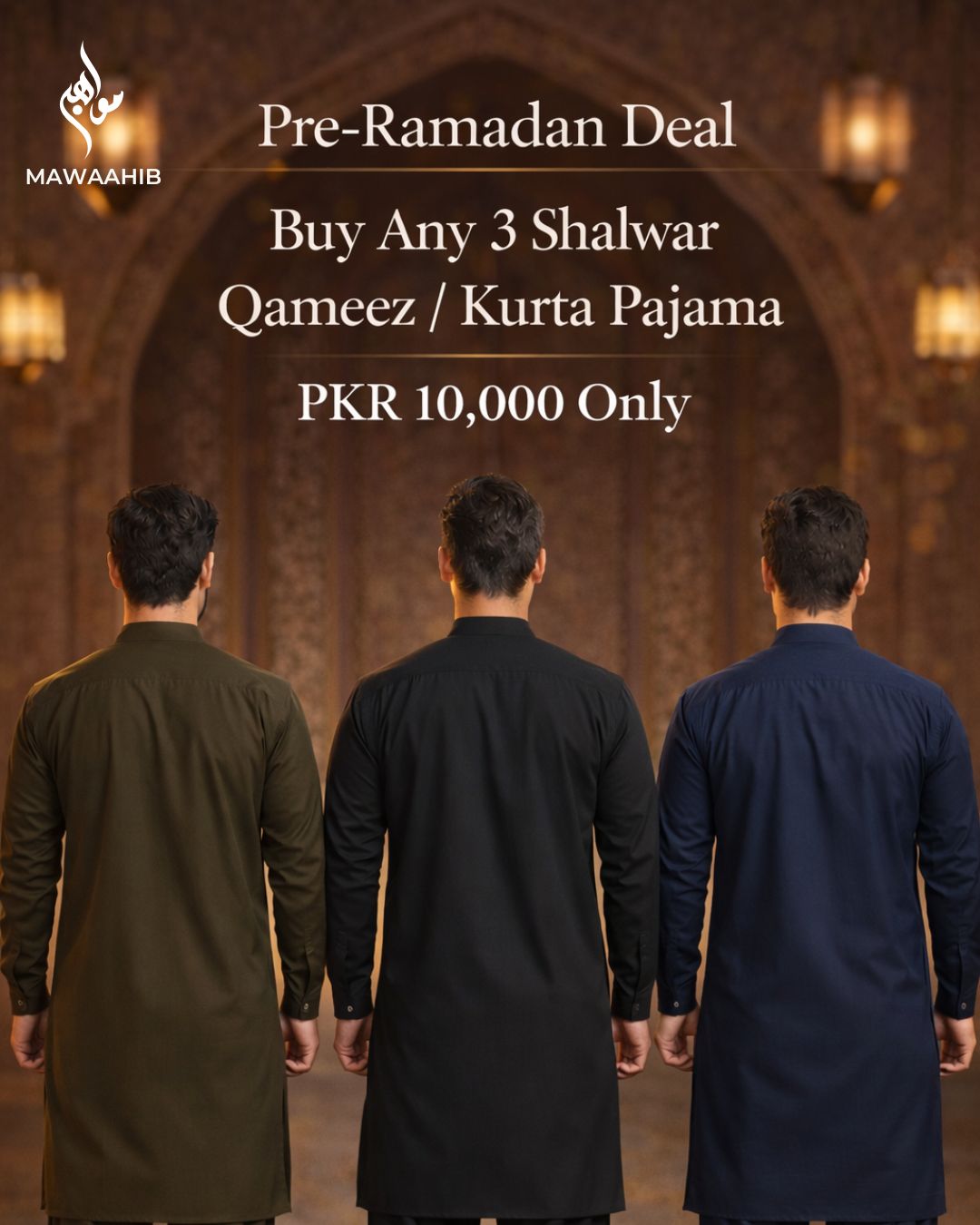 Deal 5 - Buy 3 Kurta Shalwar / Kurta Pajama