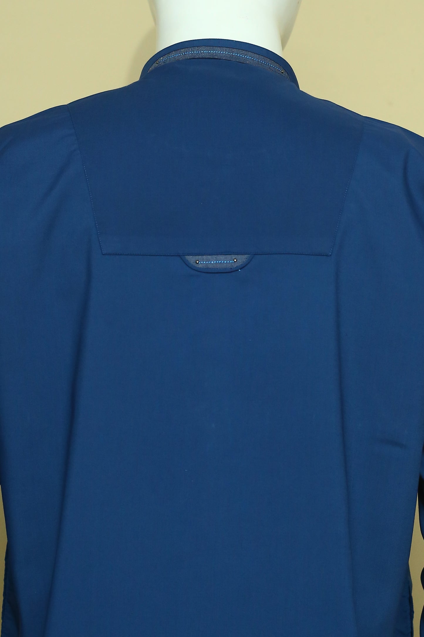 Royal Blue Shalwar Qameez by Mawaahib – Premium wash n wear, sherwani collar, patti work, cuff sleeves