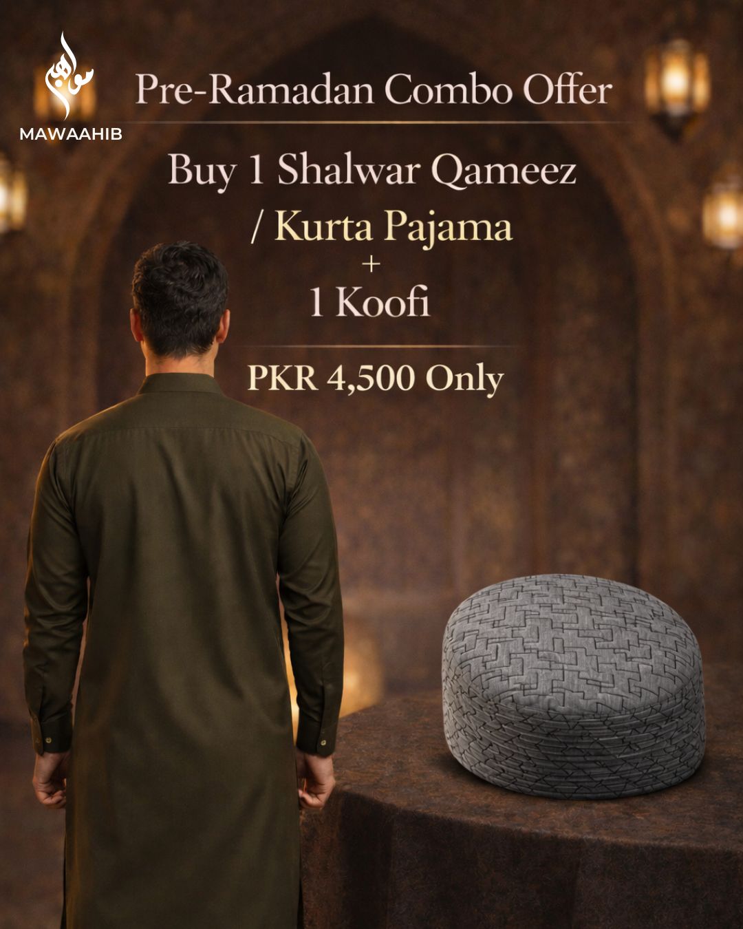 Deal 3 - Buy 1 Kurta Shalwar / Kurta Pajama + 1 Koofi