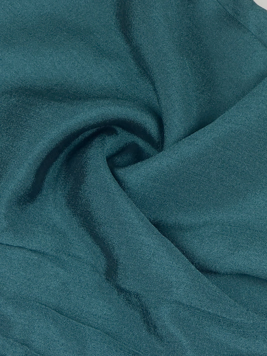 Premium Crinkle Silk | Midnight Teal