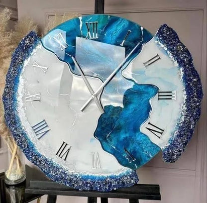 Broken Art Resin Clock